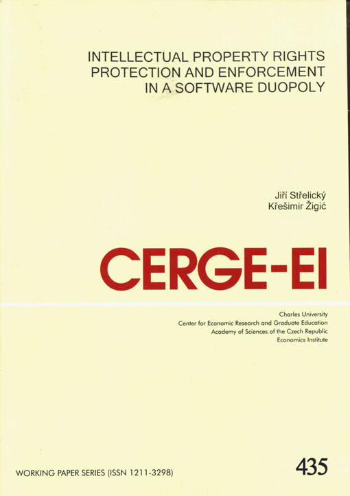 Intellectual property rights protection and enforcement in a software duopoly