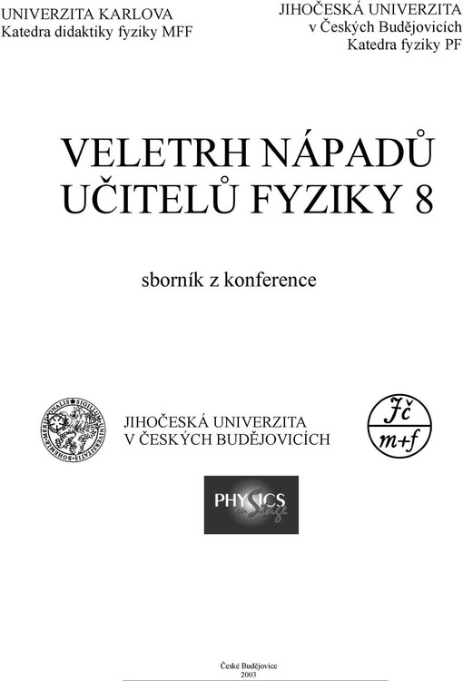 Veletrh nápadů učitelů fyziky 15 : sborník z konference