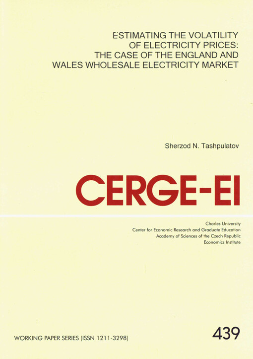 Estimating the volatility of electricity prices: the case of the England and Wales wholesale electricity market