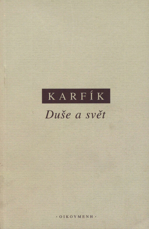 Duše a svět :devět studií z antické filosofie