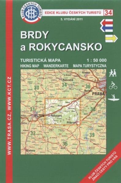 Brdy a Rokycansko turistická mapa 1:50 000