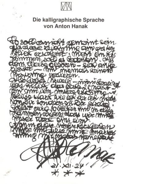 Die kalligraphische Sprache von Anton Hanak 