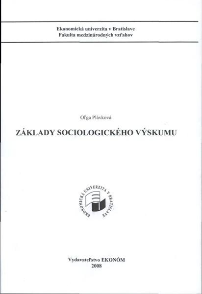 ZĂˇklady sociologickĂ©ho vĂ˝skumu 