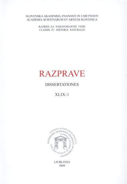 Razprave. Dissertationes Classis IV: Historia Naturalis