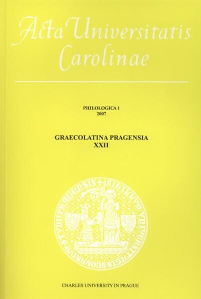 Acta Universitatis Carolinae. Philologica. Graecolatina Pragensia