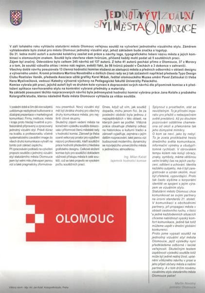 JednotnĂ˝ vizuĂˇlnĂ­ styl mÄ›sta Olomouce 