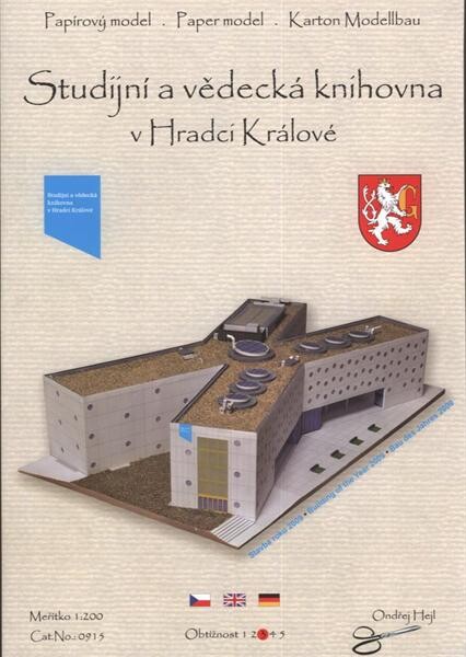Studijní a vědecká knihovna v Hradci Králové : papírový model = paper model = Karton Modellbau