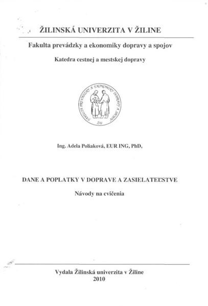 Dane a poplatky v doprave a zasielateľstve :návody na cvičenia