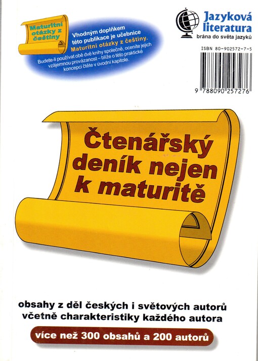 Čtenářský deník nejen k maturitě: přes 300 obsahů z děl více než 200 autorů