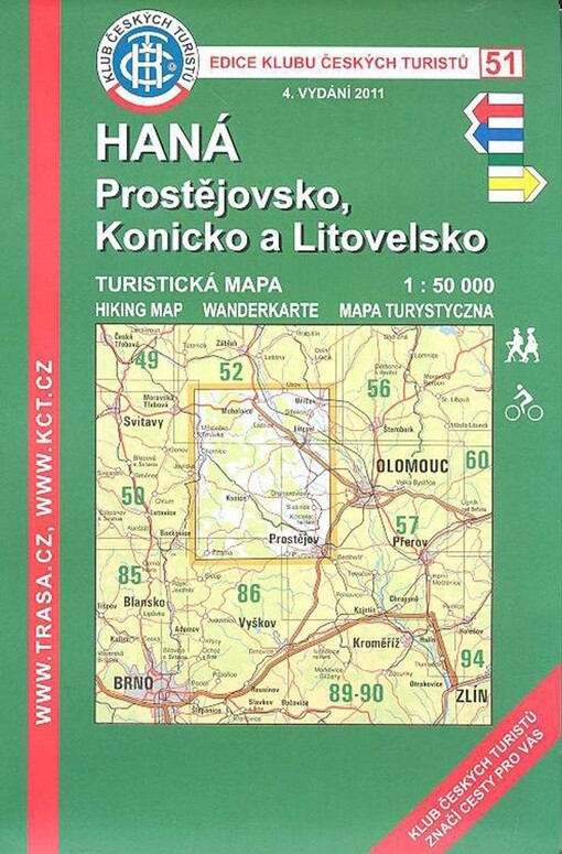 Haná Prostějovsko, Konicko a Litovelsko : turistická mapa 1:50 000