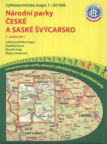 Národní parky České a Saské Švýcarskocykloturistická mapa 1:50 000
