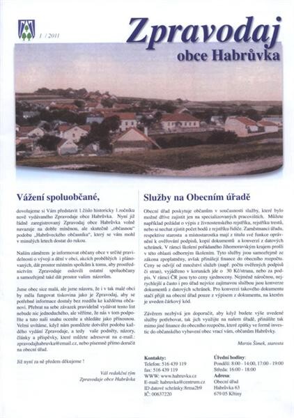 Zpravodaj obce Habrůvka