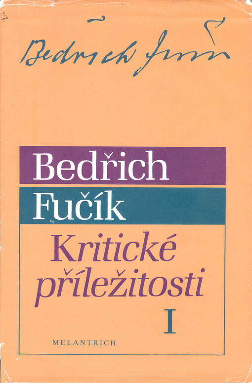 Kritické příležitosti I: [studie, stati a recenze z let 1926-1932]