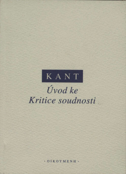 Úvod ke Kritice soudnosti