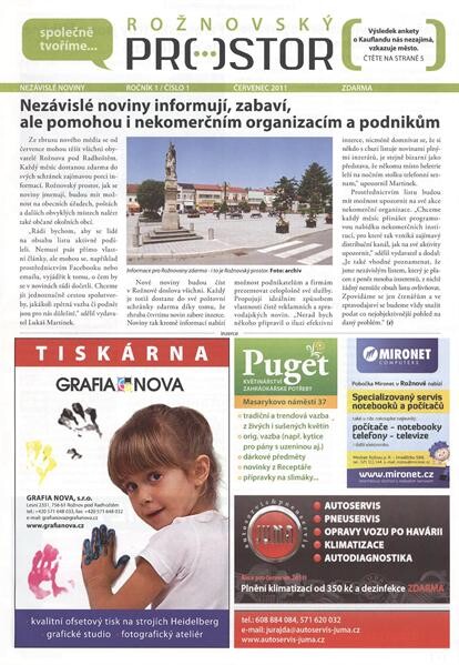 Rožnovský prostor :nezávislé noviny