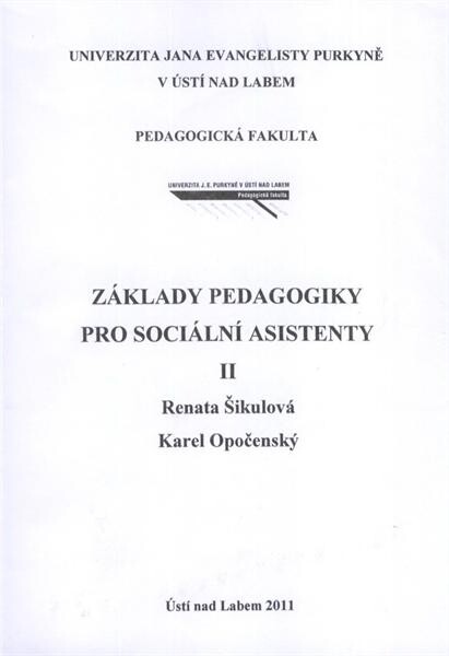 Základy pedagogiky pro sociální asistenty II 