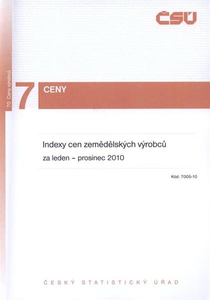 Indexy cen zemědělských výrobců za leden - prosinec ...