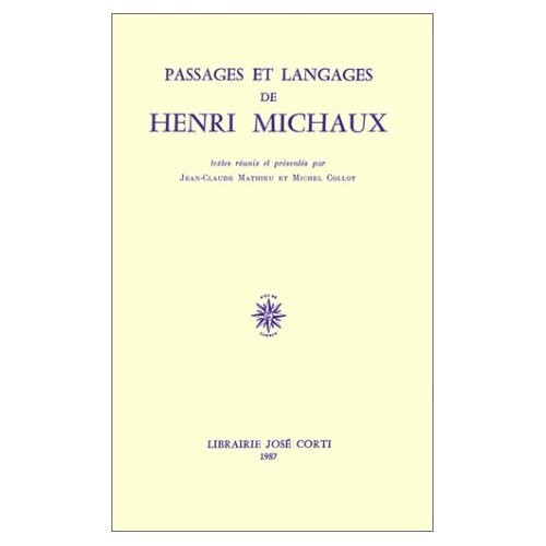 Passages et langages de Henri Michaux : actes de la troisième 