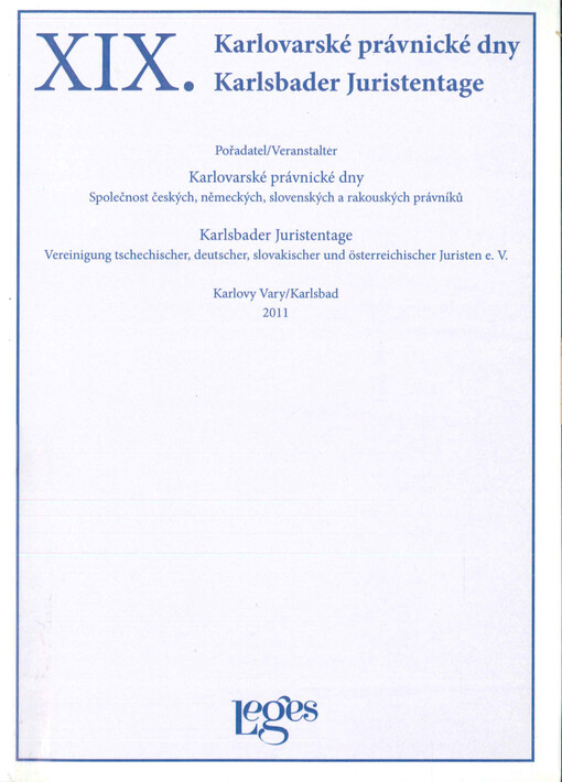 XIX. Karlovarské právnické dny