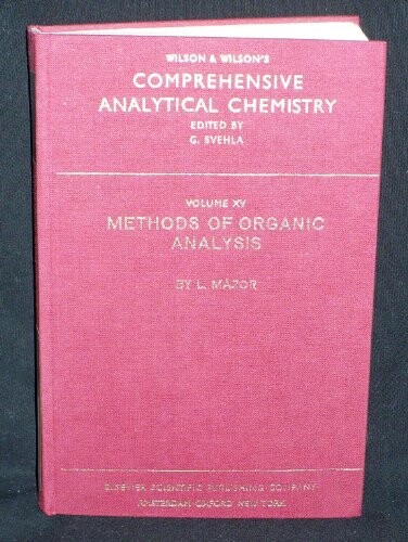 Methods of organic analysis. volume xv