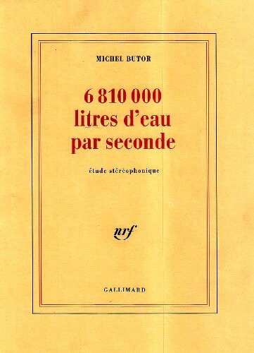 6810000 litres d'eau par seconde : étude stéréophonique