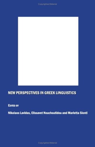 New Perspectives in Greek Linguistics