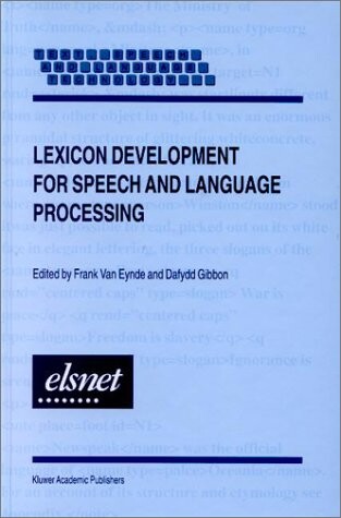 Lexicon Development for Speech and Language Processing