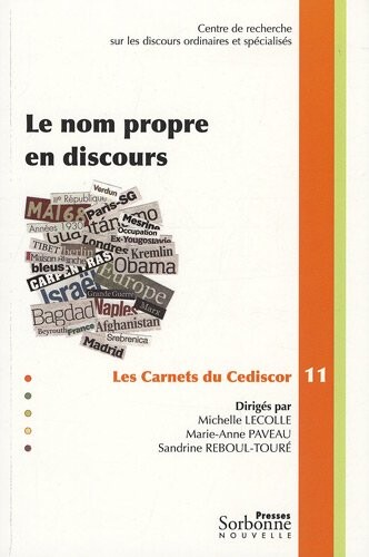 Le nom propre en discours