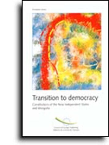 Transition to democracy - Constitutions of the New Independant States and Mongolia