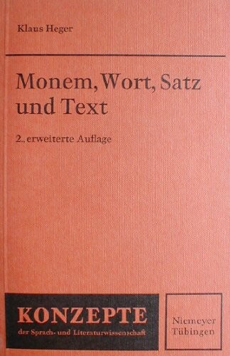 Monem, Wort, Satz und Text