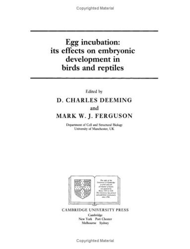Egg incubation : its effects on embryonic development in birds and reptiles
