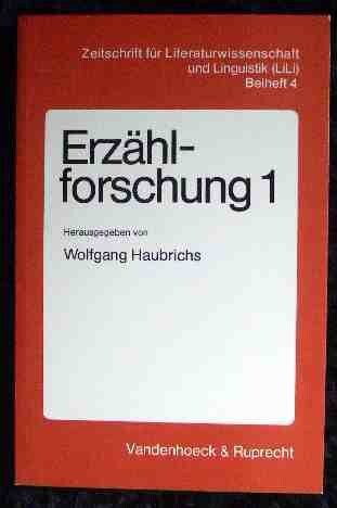 Erzählforschung 1 : Theorien, Modelle und Methoden der Narrativik : mit einer Auswahlbibliographie zur Erzählforschung. Bd. 1