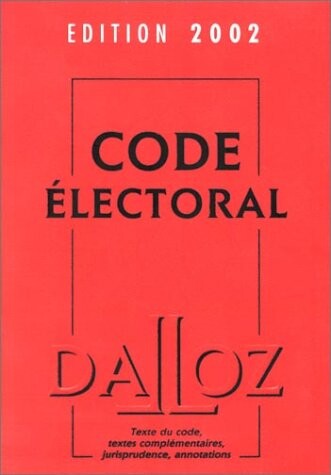 Code électoral, édition 2002, 11e édition