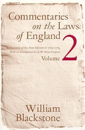 Commentaries on the Laws of England Vol.2
