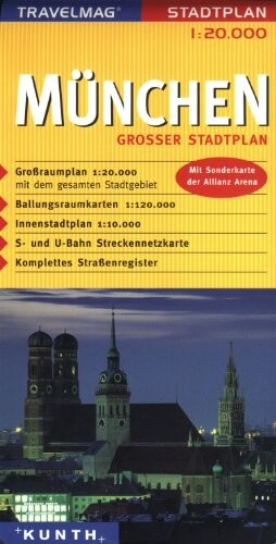 Munich: City Map With Underground Map of Surroundings/Street Index (Hallwag International Road Map)