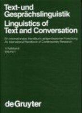 Text- Und Gesprachslinguistik/Linguistics of Text And-Conversation: Ein Internationales Handbuch Zeitgenossischer Forschung/an International Handbook ... & Communication Science) (German Edition)