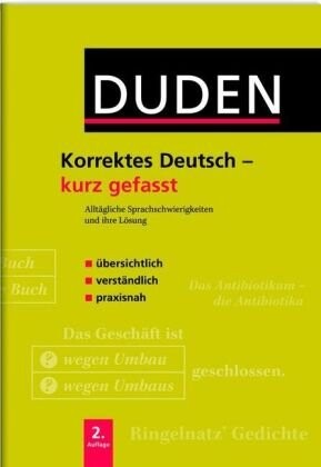 Duden : korrektes Deutsch - kurz gefasst