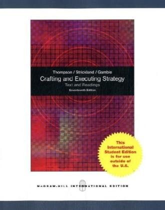 Crafting and Executing Strategy: Text and Readings.