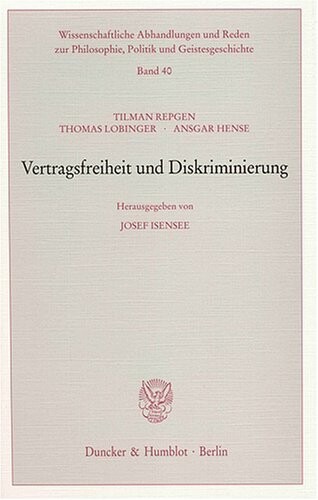 Vertragsfreiheit und Diskriminierung
