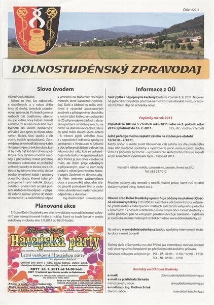 Dolnostudénský zpravodaj