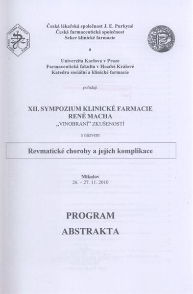 ... sympozium klinické farmacie René Macha : 