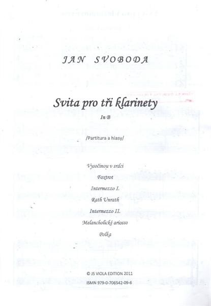 Svita pro tři klarinety in B