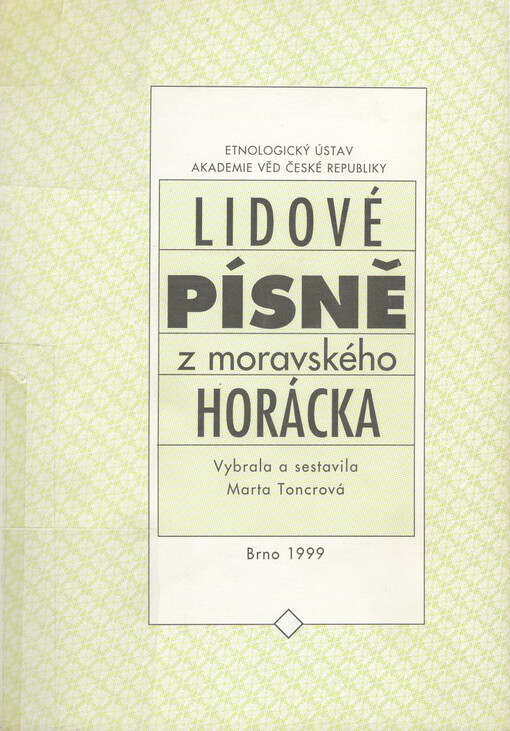 Lidové písně z moravského Horácka