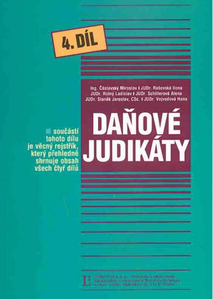 Daňové judikáty, Svazek 4