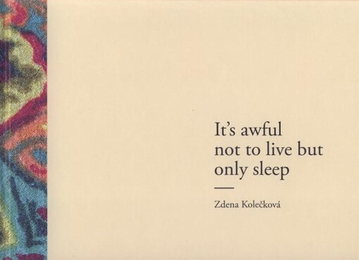 Hrůza z toho, že se nežije - spí =: It's awful not to live but only sleep