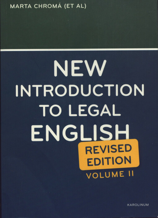 New introduction to legal English :revised edition, vol. 2