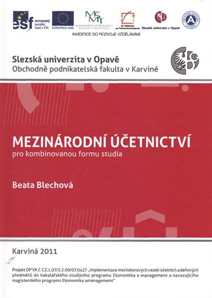 Mezinárodní účetnictví : pro kombinovanou formu studia
