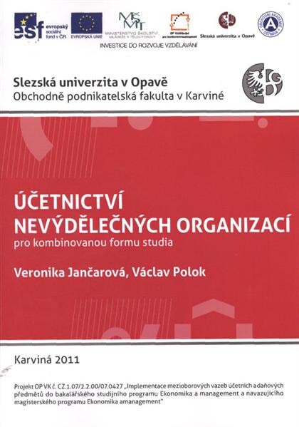 Účetnictví nevýdělečných organizací : pro kombinovanou formu studia