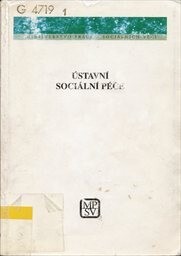 Ústavní sociální péče : komentář k právním předpisům (podle právního stavu k 1.12.1998)