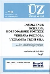 Insolvence ; Ochrana hospodářské soutěže ; Veřejná podpora ; Významná tržní síla : podle stavu k 29.3.2010